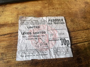 1975/76 MANCHESTER UNITED TICKET STUB V LEEDS UNITED for sale on Ebay