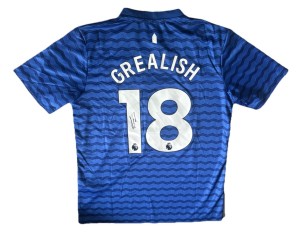 JACK GREALISH Rare Hand Signed FC Everton 2025/26 Home Football Shirt #18 COA for sale on Ebay