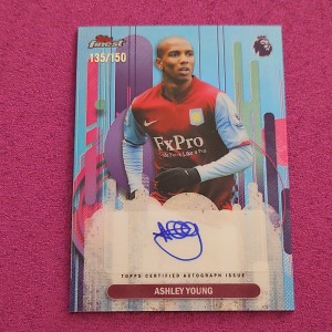 Topps Finest Chrome Prem Lge 2026 Ashley Young Auto /150 Refractor Aston Villa  for sale on Ebay