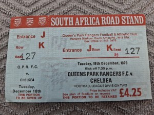 QPR v Chelsea TICKET.  18/12/1979 for sale on Ebay