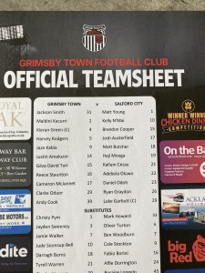 WRONG DAY Grimsby v Salford team sheet 10/05/2026 SkyBet League Two Play Off S/F for sale on Ebay