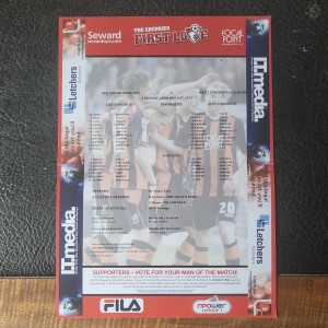 Teamsheet Bournemouth V West Bromwich Albion 2011 / 2012 League 1 for sale on Ebay