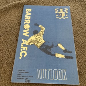 Barrow V STOCKPORT    1971/72 . Div 4. Barrow Final season  In League for sale on Ebay