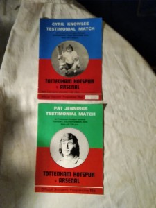 TOTTENHAM HOTSPUR FOOTBALL PROGS 2 TESTIMONIAL GAMES 1970s BOTH LISTED for sale on Ebay