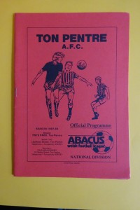 1987/88  TON PENTRE v CARDIFF CITY   South Wales Senior Cup for sale on Ebay