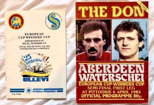 Aberdeen 1983 European Cup Winners’ Cup Final Programme. Plus Semi v Watershed for sale on Ebay