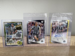 Topps Carnival UCL Newcastle Cards 2025/26 Set with Bruno Fernandes Auto for sale on Ebay