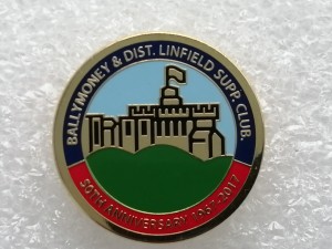 Linfield FC Badge - Ballymoney & District Linfield LSC 50th Anniversary for sale on Ebay