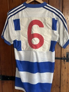 Very Rare Match worn 1980/81 QPR Football Shirt Barry Silkman 6 last game shirt for sale on Ebay