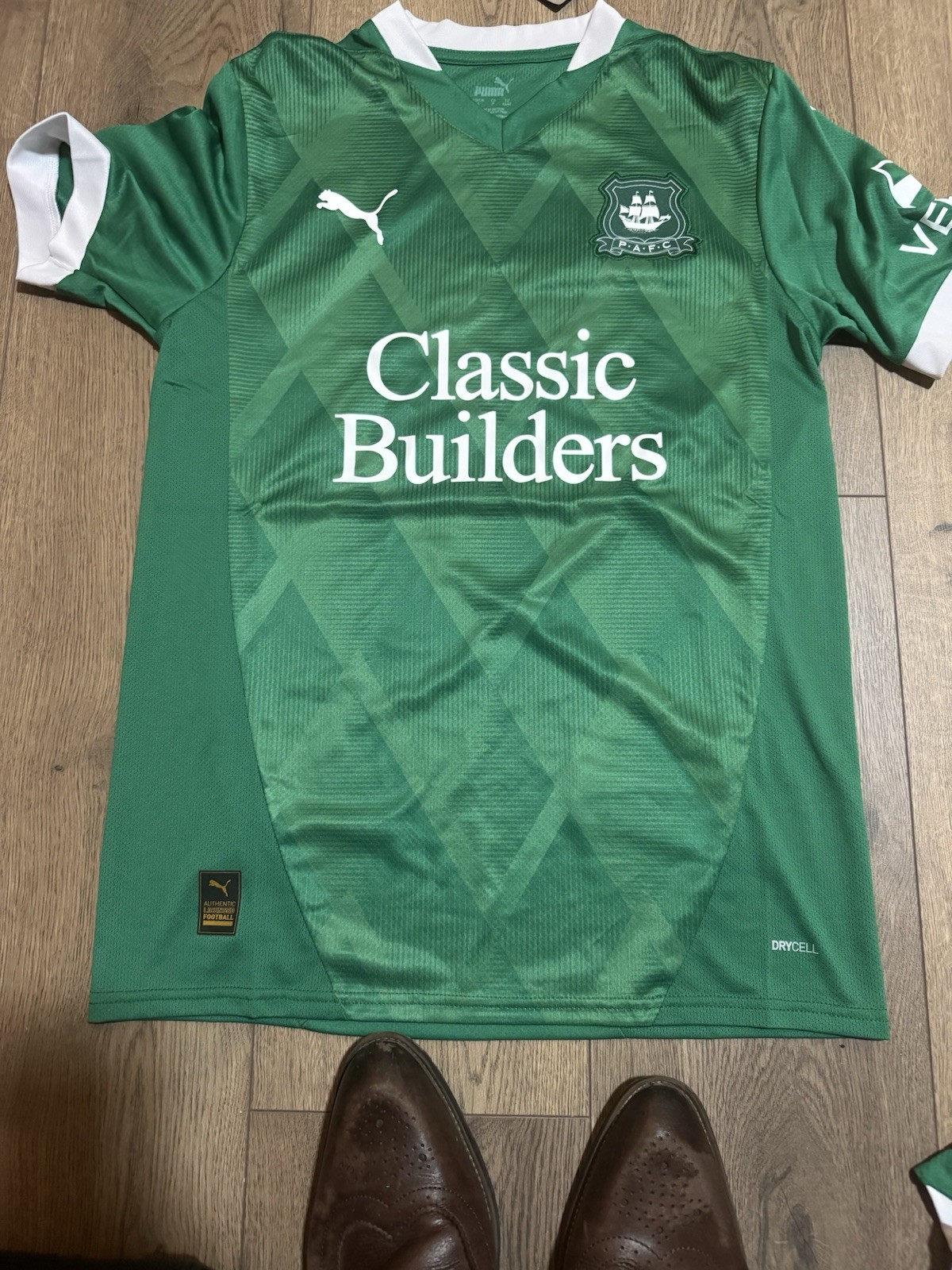 Plymouth Argyle FC 2024/2025 Home Shirt (with FA Cup Badges) - Size Small for sale on Ebay