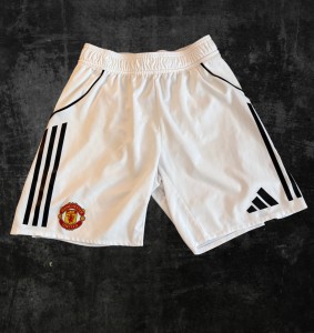 Player Worn adidas Manchester United Home Shorts - Medium for sale on Ebay