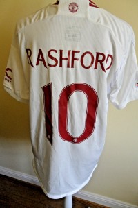 DESIGNER MANCHESTER UNITED RASHFORD FOOTBALL SHIRT SIZE L CHEST 42 for sale on Ebay