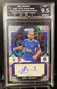 NEAL MAUPAY AUTO CHOICE PRIZM PANINI 22/23 EVERTON PREM LEAGUE GET GRADED SLAB for sale on Ebay