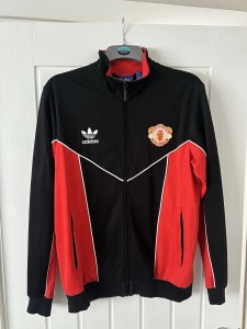 MANCHESTER UNITED TRAINING FOOTBALL JACKET ADIDAS ORIGINALS RETRO SIZE M ADULT for sale on Ebay