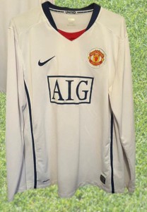 Manchester United 2008/2009 Away Football Shirt Large - Long Sleeve for sale on Ebay