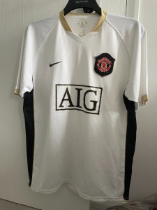 Manchester United White Away Shirt 2006-07 Size Large Mens for sale on Ebay