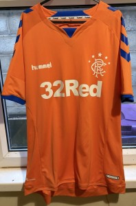 Glasgow Rangers Orange Hummel Third Shirt Medium M  2018 for sale on Ebay