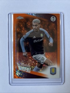 Topps Chrome UCC Morgan Rogers Aston Villa Refractor Numbered 11/25 for sale on Ebay