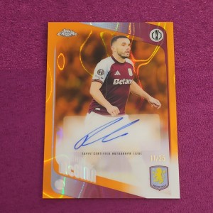 Topps Chrome UCC 2025-26 John McGinn Auto /25 Orange Wave Refractor Aston Villa  for sale on Ebay
