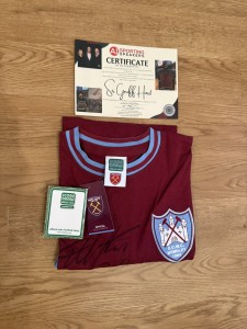 West Ham United Shirt Signed By Geoff Hurst With COA for sale on Ebay