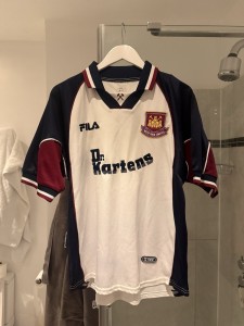 West Ham United Fila Away Shirt 1999-01 Size Medium for sale on Ebay