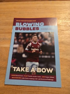 BLOWING BUBBLES- ISSUE 138- SEP 2023- WEST HAM FANZINE for sale on Ebay