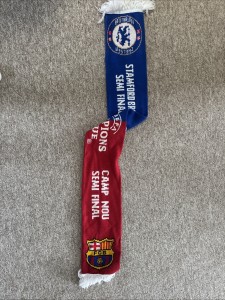 2012 Chelsea V Barcelona Scarf for sale on Ebay