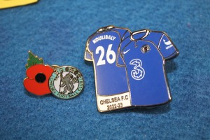 (590)  TWO CHELSEA FOOTBALL CLUB METAL PIN BADGES for sale on Ebay
