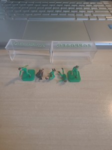 Subbuteo Trainer Benches X2  Unmarked With Figures for sale on Ebay