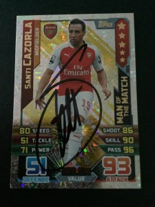 Signed Santi Cazorla Arsenal Football match Attax card for sale on Ebay