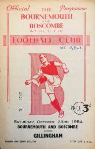 Bournemouth v Gillingham Div 3 (S) 1954/55 for sale on Ebay