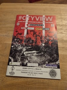 DERRY CITY V RIGA FC- 07/07/22- CONFERENCE LEAGUE OFFICIAL PROGRAMME for sale on Ebay