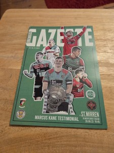 GLENTORAN V ST MIRREN- 28/06/23- MARCUS KANE TESTIMONIAL PROGRAMME for sale on Ebay