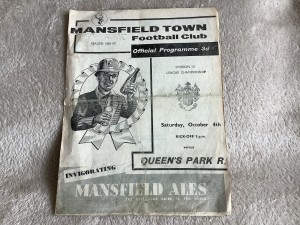Mansfield Town V Queens Park Rangers QPR. 4th Oct 1958. Div 3 for sale on Ebay