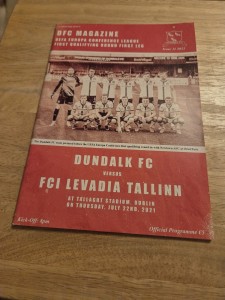 DUNDALK V LEVADIA TALLINN- 22/07/21- EUROPA CONFERENCE LEAGUE PROGRAMME for sale on Ebay