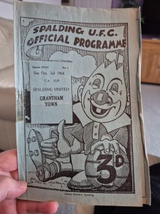 Spalding United V Grantham Town FA Cup 3rd October 1964 for sale on Ebay