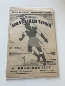 Mansfield v Bradford city 1954/55 for sale on Ebay