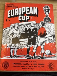 Eintracht Frankfurt v Real Madrid 1960 European Cup Final Programme Original for sale on Ebay