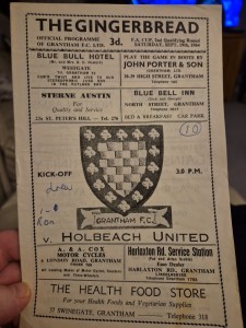 Grantham Town V Holbeach United FA Cup 2nd Qual Rd 19th September 1964 for sale on Ebay