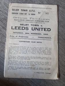 1953-54 Selby Town v Leeds united 