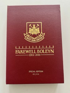 UNIQUE 001/216 West Ham United boxed leather bound programme v Man Utd 2016 for sale on Ebay