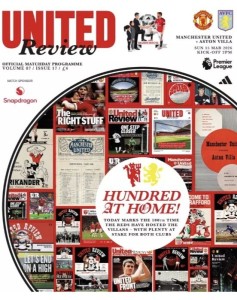 Manchester Man United Utd vs Aston Villa 2026 FA Premier League Programme for sale on Ebay
