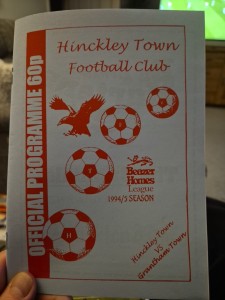 Hinckley Town V Grantham Town 7th January 1995 for sale on Ebay