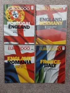 Euro 2000 - 4 X Official Programmes - All England and FINAL Italy v France for sale on Ebay