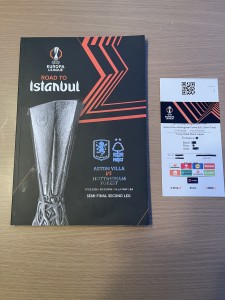 Aston Villa FC V NOTTs Forest FC  Europa League Semi final Programme & ticket for sale on Ebay