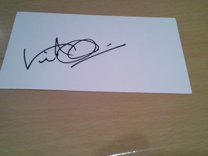 signed card of ex nottingham forest arsenal man utd england player viv anderson for sale on Ebay