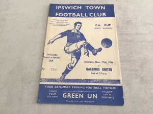 Ipswich Town v Hastings United 1956/57 FA Cup 1st Round - 17th November 1956 for sale on Ebay