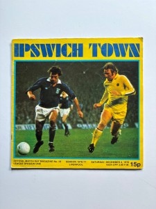 IPSWICH TOWN v LIVERPOOL...1976/77 DIV 1 for sale on Ebay