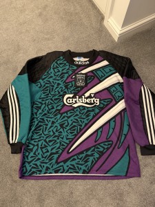 Liverpool 1995 1996 Home Adidas Goalkeeper Shirt - Size XL - EXCELLENT CONDITION for sale on Ebay