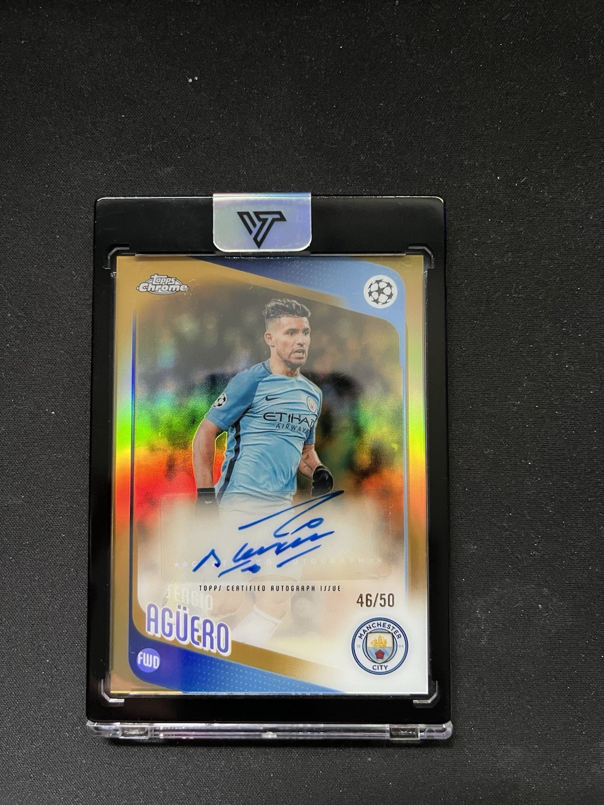 Sergio Agüero Auto /50 Topps Chrome UCC 2025/26 Manchester City for sale on Ebay